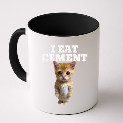 I Eat Cement Cat Meme Mug