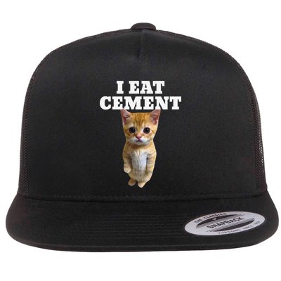 I Eat Cement Cat Meme Flatbill Hat