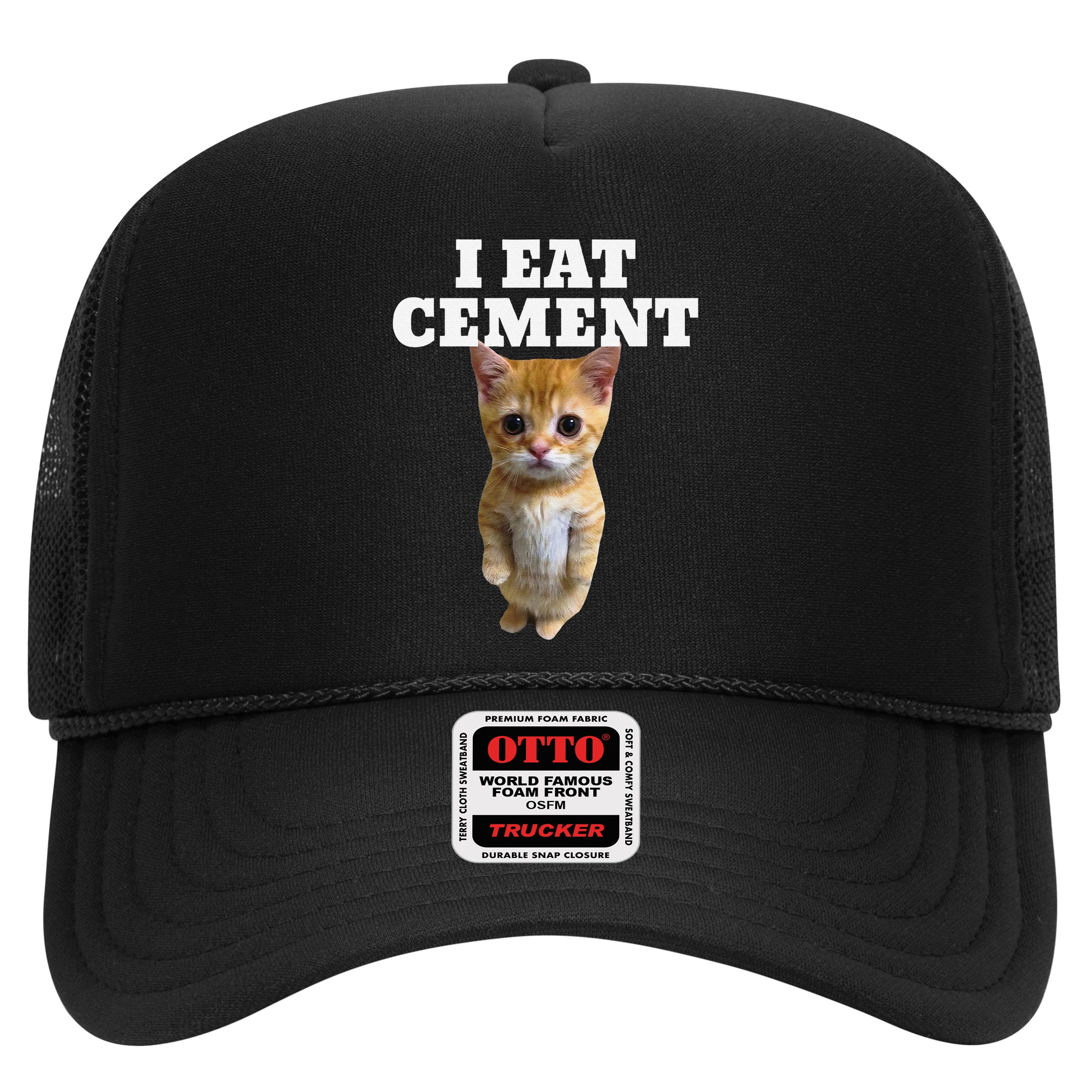 I Eat Cement Cat Meme Hat