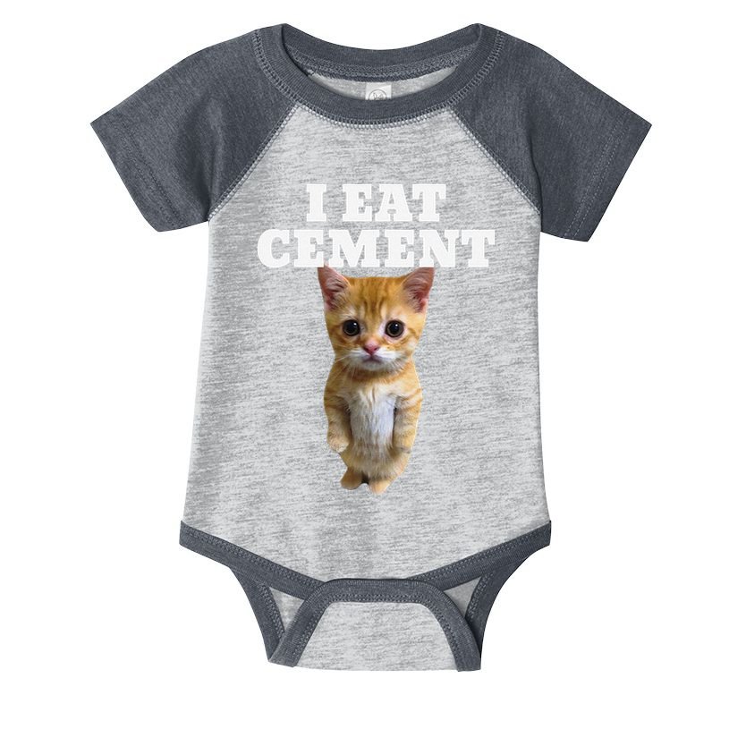 I Eat Cement Cat Meme Infant Baby Jersey Bodysuit