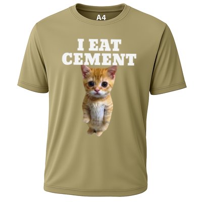 I Eat Cement Cat Meme Performance Shirt