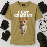 I Eat Cement Cat Meme Cooling Performance Crew T-Shirt