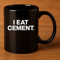 I Eat Cement 11oz C Handle Ceramic Mug
