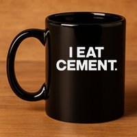 I Eat Cement 11oz C Handle Ceramic Mug