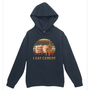 I Eat Cement Cursed Cat Funny Oddly Specific Meme Urban Pullover Hoodie