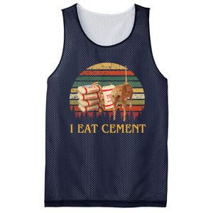 I Eat Cement Cursed Cat Funny Oddly Specific Meme Mesh Reversible Basketball Jersey Tank