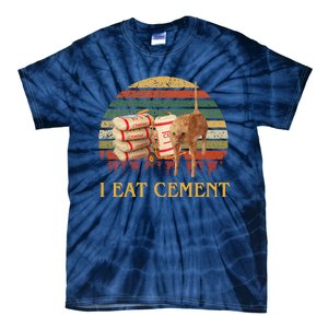 I Eat Cement Cursed Cat Funny Oddly Specific Meme Tie-Dye T-Shirt