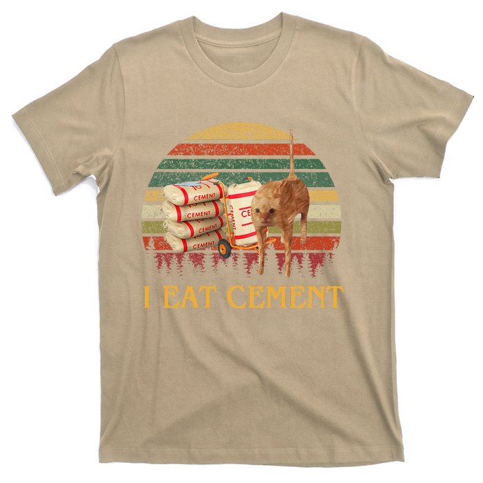 I Eat Cement Cursed Cat Funny Oddly Specific Meme T-Shirt