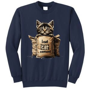 I Eat Cement Funny Meme Cat Sweatshirt