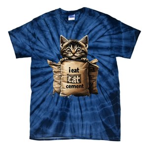 I Eat Cement Funny Meme Cat Tie-Dye T-Shirt