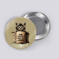 I Eat Cement Funny Meme Cat Button