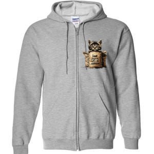 I Eat Cement Funny Meme Cat Full Zip Hoodie