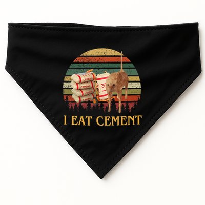 I Eat Cement Cursed Cat Funny Meme Lover USA-Made Doggie Bandana