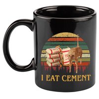 I Eat Cement Cursed Cat Funny Meme Lover 11oz C Handle Ceramic Mug