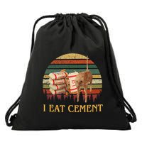 I Eat Cement Cursed Cat Funny Meme Lover Drawstring Bag