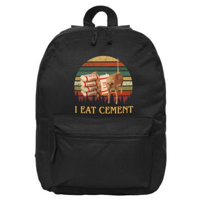 I Eat Cement Cursed Cat Funny Meme Lover 16 in Basic Backpack