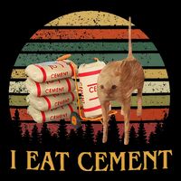 I Eat Cement Cursed Cat Funny Meme Lover 16 in Basic Backpack