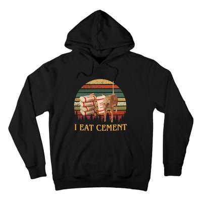 I Eat Cement Cursed Cat Funny Meme Lover Tall Hoodie