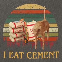 I Eat Cement Cursed Cat Funny Meme Lover Cotton Canvas Backpack