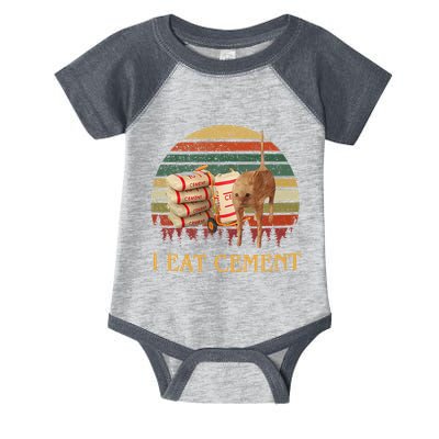I Eat Cement Cursed Cat Funny Meme Lover Infant Baby Jersey Bodysuit