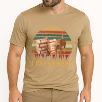 I Eat Cement Cursed Cat Funny Meme Lover Cooling Performance Crew T-Shirt
