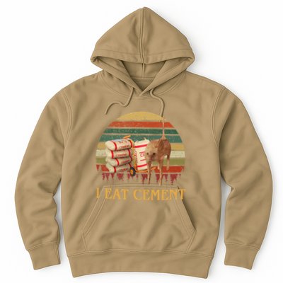 I Eat Cement Cursed Cat Funny Meme Lover Hoodie