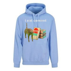 I Eat Cement Cursed Cat Funny Oddly Specific Dank Meme Unisex Surf Hoodie