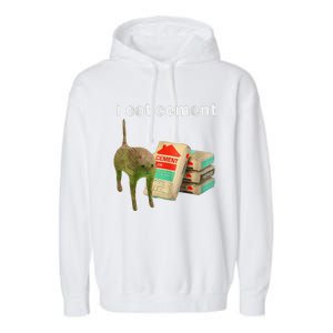 I Eat Cement Cursed Cat Funny Oddly Specific Dank Meme Garment-Dyed Fleece Hoodie