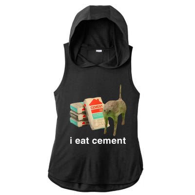 I Eat Cement Cursed Cat Ladies PosiCharge Tri-Blend Wicking Draft Hoodie Tank