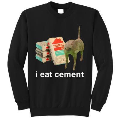 I Eat Cement Cursed Cat Sweatshirt