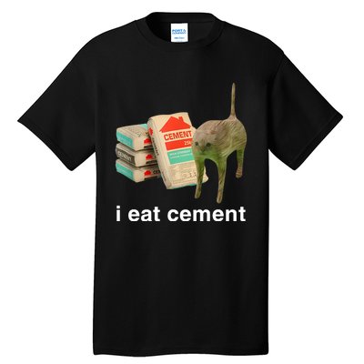 I Eat Cement Cursed Cat Tall T-Shirt