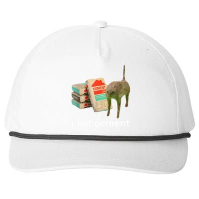 I Eat Cement Cursed Cat Snapback Five-Panel Rope Hat