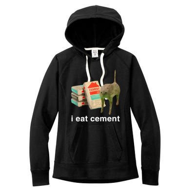 I Eat Cement Cursed Cat Women's Fleece Hoodie