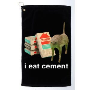 I Eat Cement Cursed Cat Platinum Collection Golf Towel