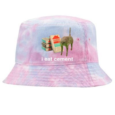 I Eat Cement Cursed Cat Tie-Dyed Bucket Hat