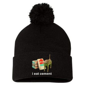 I Eat Cement Cursed Cat Specific Dank Pom Pom 12in Knit Beanie