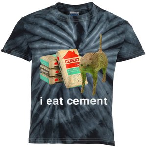 I Eat Cement Cursed Cat Specific Dank Kids Tie-Dye T-Shirt