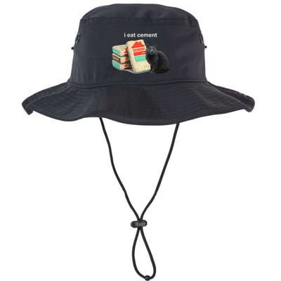 I Eat Cement Cursed Black Cat Funny Dank Meme Bucket Hat