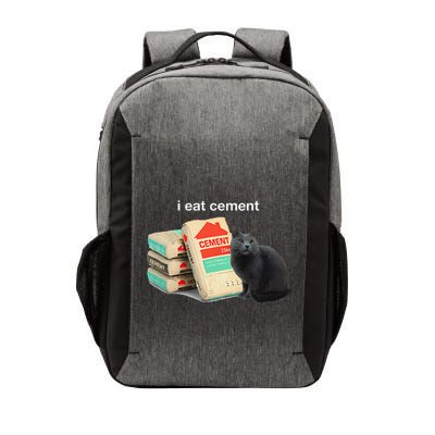 I Eat Cement Cursed Black Cat Funny Dank Meme Vector Backpack