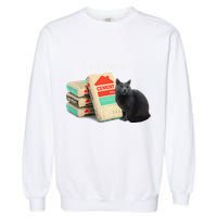I Eat Cement Cursed Black Cat Funny Dank Meme Garment-Dyed Sweatshirt