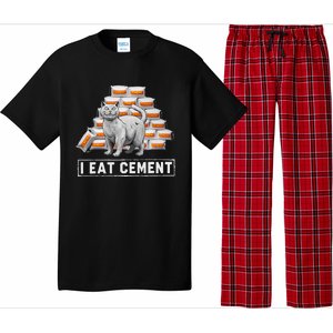 I Eat Cement Funny Cat Meme Internet Humor Pajama Set