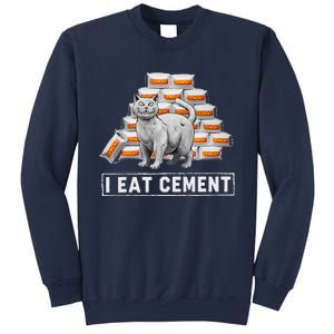 I Eat Cement Funny Cat Meme Internet Humor Sweatshirt