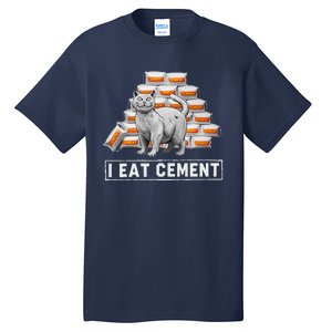 I Eat Cement Funny Cat Meme Internet Humor Tall T-Shirt