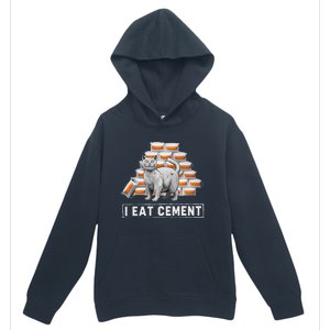 I Eat Cement Funny Cat Meme Internet Humor Urban Pullover Hoodie