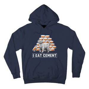 I Eat Cement Funny Cat Meme Internet Humor Tall Hoodie