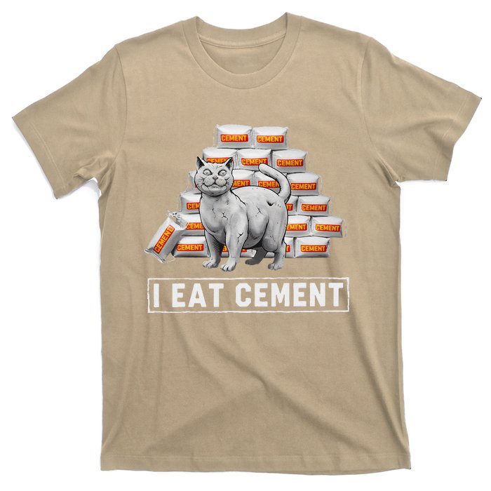 I Eat Cement Funny Cat Meme Internet Humor T-Shirt