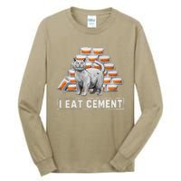 I Eat Cement Funny Cat Meme Internet Humor Tall Long Sleeve T-Shirt