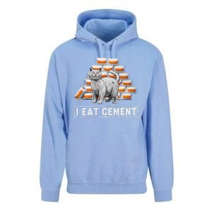 I Eat Cement Funny Cat Meme Internet Humor Unisex Surf Hoodie