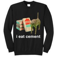I Eat Cement Cursed Cat Funny Oddly Specific Meme Sweatshirt