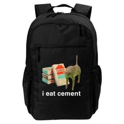 I Eat Cement Cursed Cat Funny Oddly Specific Meme Backpack
